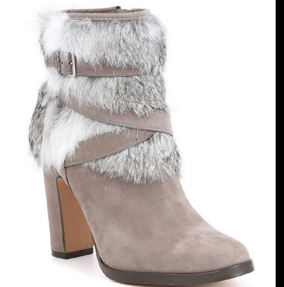 Louise et Cie | Shoes | Nib Louise Et Cie Yuma Suederabbit Fur Booties ...